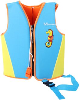Water Sport Kinderen Zwemmen Life Vest Kids Zwemmen Reddingsvest Jongens Grils Rits Swim Vest Voor Outdoor Surfen Apparatuur Blauw / L