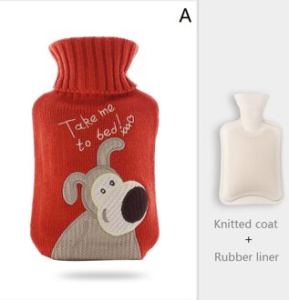 Water Vullen -Water Zak Voor Vrouwelijke Warme Buik Handen Elanden Water Fles Water Injectie Warm Water zak Handwarmer Gebreide 1stk A