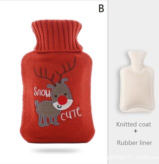 Water Vullen -Water Zak Voor Vrouwelijke Warme Buik Handen Elanden Water Fles Water Injectie Warm Water zak Handwarmer Gebreide 1stk B