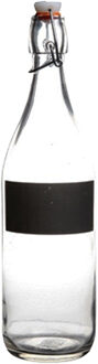 Water/Weck/Sap flessen met krijtvakje - 970 ml - Met beugeldop - Action products