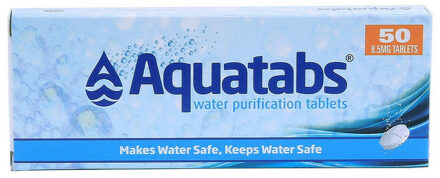 water zuiverings tabletten - 50x stuks - preppen/noodpakket/survival