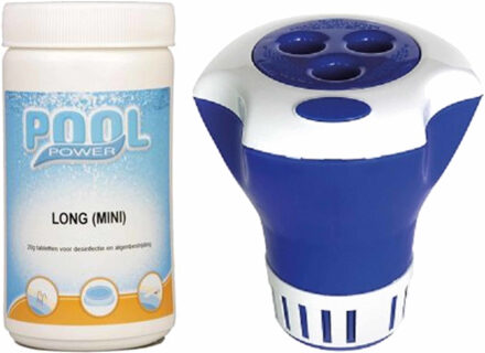 Water/zwembad chloordrijver met thermometer incl chloortabletten voor kleine zwembaden - Zwembadonderhoud