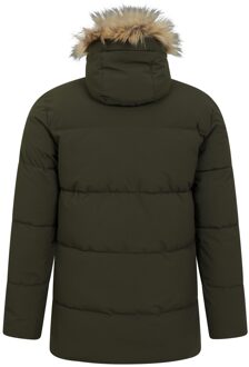 Waterafstotende gewatteerde parka voor heren (Kaki Groen) - maat