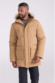 Waterafstotende gewatteerde parka voor heren (Tan) Bruin - XL
