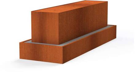 Waterblok cortenstaal 300 x 70 x 70 cm