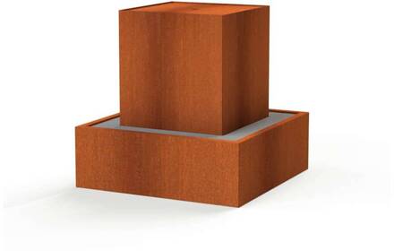 Waterblok cortenstaal 70 x 70 x 70 cm