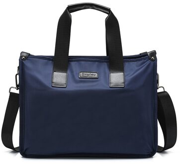 Waterdicht 14Inch Laptop Tas Shock Proof Beschermhoes Unisex Casual Reizen Schoudertassen Computer Notebook Handtas Aktetas Blauw