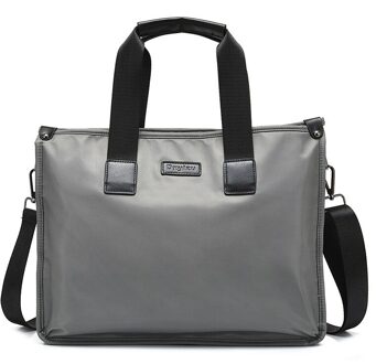 Waterdicht 14Inch Laptop Tas Shock Proof Beschermhoes Unisex Casual Reizen Schoudertassen Computer Notebook Handtas Aktetas Donkergrijs