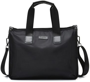 Waterdicht 14Inch Laptop Tas Shock Proof Beschermhoes Unisex Casual Reizen Schoudertassen Computer Notebook Handtas Aktetas zwart