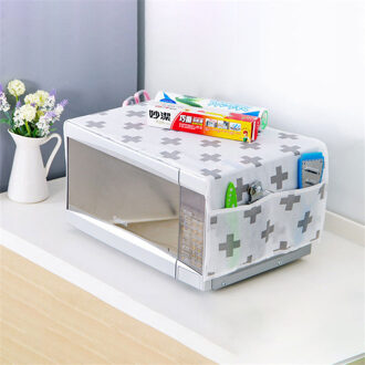 Waterdicht 1pcs Grease Proofing Opbergtas Keuken Accessoires Dubbele Zakken Dust Covers Magnetron Deksel Magnetron Afzuigkap licht grijs