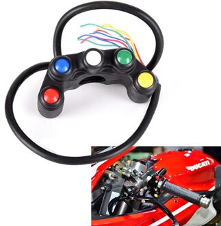 Waterdicht 5 Knop Motorfiets Switch Knop 7/8 "Stuur/Licht/Aan-uit Knop