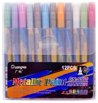 Waterdicht Acryl Stof Schilderen Pen Graffiti Verf Marker Kids Tekening Pen Kleurrijke School Banden Schrijven Verf Marker Pen 12 kleur