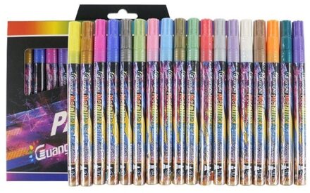 Waterdicht Acryl Stof Schilderen Pen Graffiti Verf Marker Kids Tekening Pen Kleurrijke School Banden Schrijven Verf Marker Pen 18 kleur