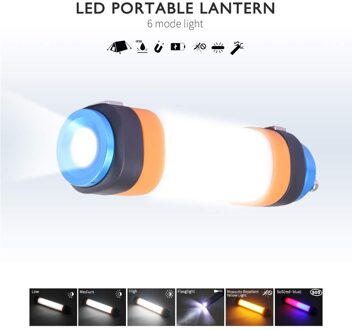 Waterdicht Anti-Mug Camping Tent Lichten Draagbare Lantaarn Magnetische Zaklamp USB Oplaadbare Zaklamp Muggenmelk Lamp T15(160mm)