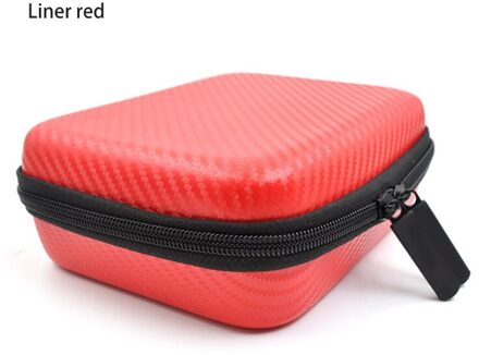 Waterdicht Anti-Shock Pu Carbon Graan Opbergdoos Beschermende Tas Voor Dji-Osmo-Mobiele 3 Liner rood