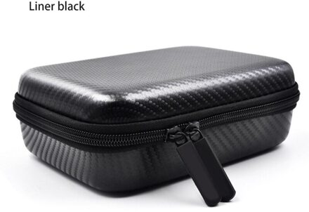Waterdicht Anti-Shock Pu Carbon Graan Opbergdoos Beschermende Tas Voor Dji-Osmo-Mobiele 3 Liner zwart