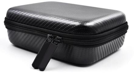 Waterdicht Anti-Shock Pu Carbon Graan Opbergdoos Beschermende Tas Voor Dji-Osmo-Mobiele 3 zwart