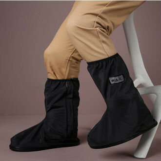 Waterdicht Anti-Slip Regen Schoenen Cover Mannen Vrouwen Herbruikbare Duurzaam Dikker Platte Rits Overschoenen Paraplu Accessoires witte kleur