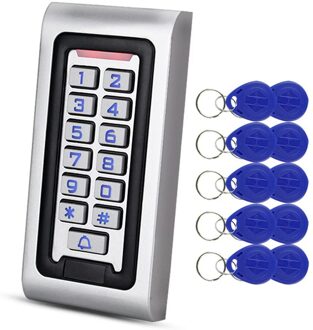 Waterdicht Buiten Gebruik Metalen Rvs Reader 2000 Gebruikers Wg Input En Output Security Rf Toegangscontrole Toetsenbord Met Keyfob blauw keyfobs