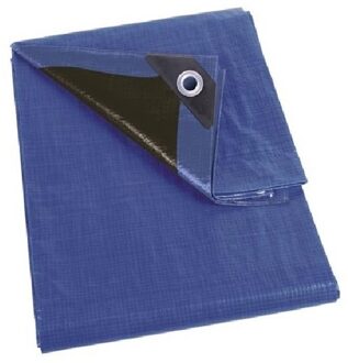 Waterdicht dekzeil - extra sterk - blauw/zwart - 2 x 3M - afdekzeil