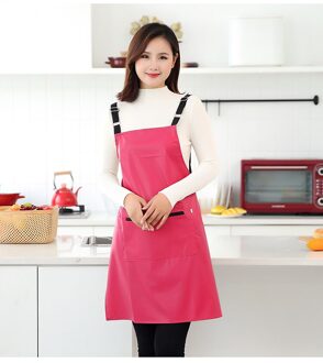 Waterdicht En Olie-Proof Lederen Overall Werkkleding Damesmode Band Thuis Keuken Huishoudelijk Koken Tailleband Schort meihong