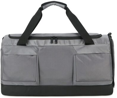 Waterdicht Heren Reistassen Canvas Casual Duffle Tas Lange Riem Anti-kras Multi-pocket Grote Capaciteit Handtassen XA138K grijs