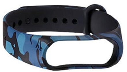 Waterdicht Horloge Strap Wrist Band Voor Id 107 107Plus Hr Pro Lite Smart Armband camouflage blauw