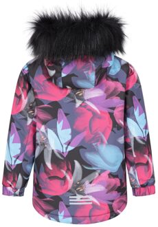Waterdicht kinder/kinderjack Ranger Floral (Teal) Roze/blauw