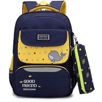 Waterdicht Kinderen Schooltassen Jongens Meisjes Orthopedische Schooltassen Rugzakken Kids Schooltas Basisschool Rugzakken Sac Enfant geel