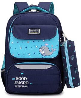 Waterdicht Kinderen Schooltassen Jongens Meisjes Orthopedische Schooltassen Rugzakken Kids Schooltas Basisschool Rugzakken Sac Enfant lucht blauw