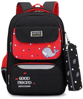 Waterdicht Kinderen Schooltassen Jongens Meisjes Orthopedische Schooltassen Rugzakken Kids Schooltas Basisschool Rugzakken Sac Enfant rood