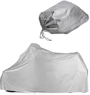 Waterdicht Motorfiets Garage Dekzeil Dekzeil Motorfiets Cover 246*105*127 Cm/Maat Xl Zilver