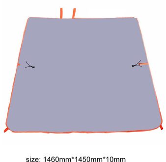 Waterdicht Picknick Mat Opbergtas Outdoor Draagbare Camping Deken Wandelen Tool Strand Deken Voor Outdoor Camping grijs