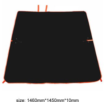 Waterdicht Picknick Mat Opbergtas Outdoor Draagbare Camping Deken Wandelen Tool Strand Deken Voor Outdoor Camping zwart