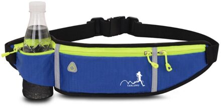 Waterdicht Running Taille Packs Running Tas Riem Telefoon Container Jogging Wandelen Riem Gym Fitness Tas Running Accessoires diep blauw