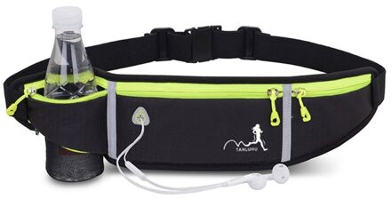 Waterdicht Running Taille Packs Running Tas Riem Telefoon Container Jogging Wandelen Riem Gym Fitness Tas Running Accessoires zwart