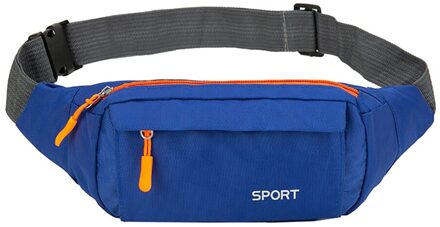 Waterdicht Taille Verpakking Vrouwen Sport Running Taille Tas Voor Mannen Mobiele Telefoon Houder Riem Tas Gym Fitness Reizen Pouch Borst tassen Blauw