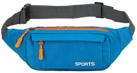 Waterdicht Taille Verpakking Vrouwen Sport Running Taille Tas Voor Mannen Mobiele Telefoon Houder Riem Tas Gym Fitness Reizen Pouch Borst tassen lucht blauw