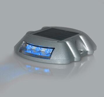 Waterdicht Zonne-energie Weg Stud Spuitgieten Aluminium Verkeer Signaal Licht Led Light Solar Drive Lamp Outdoor Solar Lamp Blauw