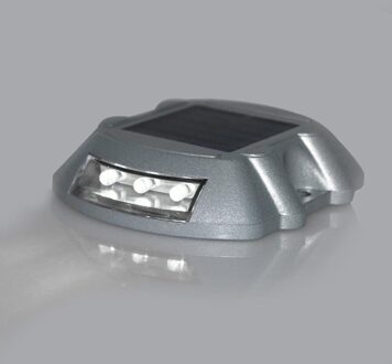 Waterdicht Zonne-energie Weg Stud Spuitgieten Aluminium Verkeer Signaal Licht Led Light Solar Drive Lamp Outdoor Solar Lamp wit