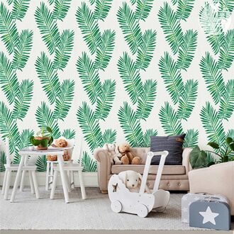 Waterdichte 3D Tropische Bladeren Behang Mural Kidroom Woonkamer Slaapkamer Moderne Home Decor Voor Muren Vinyl Zelfklevende Contac 333 / 1mx45cm
