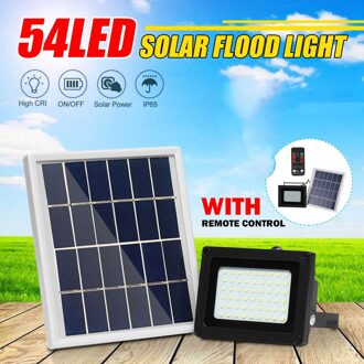 Waterdichte 54LED Solar Led Schijnwerper Light Control + Afstandsbediening IP65 Outdoor Licht Voor Muur Road Solar Lampen Spotlight