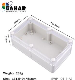 Waterdichte aansluitdoos ABS doos elektrische diy instrument case IP68 outdoor plastic behuizing kleine elektrische doos 161.5*94 * 51mm BWP10512-A2
