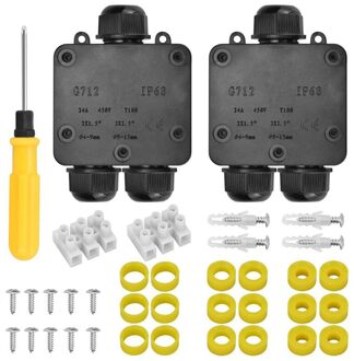 Waterdichte Aansluitdoos IP68 Outdoor Klier Aansluitkastje Met 3 Kabel Connector Voor 4-15 Mm Diameter kabel