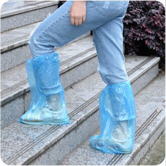 Waterdichte Anti Slip Boot Covers Plastic Wegwerp Overschoenen Overschoenen Veiligheid Regen Laarzen 100 Pairs