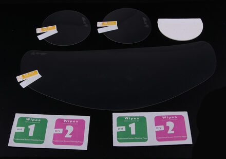 Waterdichte Antifog Zijspiegel Film En Anti-Fog Waterdichte Helm Lens Film Kit