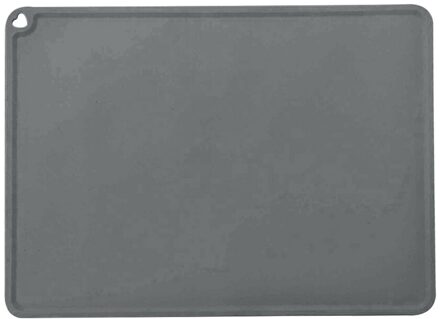 Waterdichte Antislip Huisdier Mat Voor Kat Kleur Siliconen Huisdier Voedsel Mat Huisdier Kom Drinkwater Pad Hond voeden Mat Makkelijk Schoon grijs / S (41 x 31 CM)