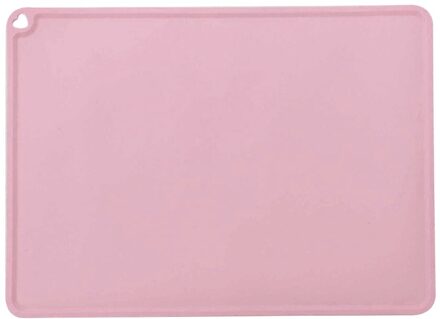 Waterdichte Antislip Huisdier Mat Voor Kat Kleur Siliconen Huisdier Voedsel Mat Huisdier Kom Drinkwater Pad Hond voeden Mat Makkelijk Schoon roze / S (41 x 31 CM)