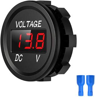 Waterdichte Auto Boot Auto Motorfiets Mini Digitale Voltmeter Dc 5V-48V Led Panel Volt Voltage Meter tester Monitor