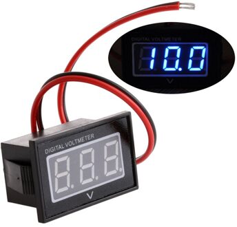 Waterdichte Batterij Meter Dc 2.7-30V Auto Gauge Led Groen Digitale Voltmeter 1XCF Blauw
